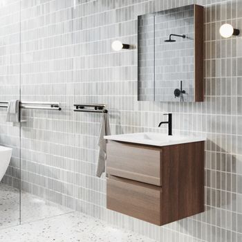 Lavabo Con Mueble Messina 60 Cm Nogal