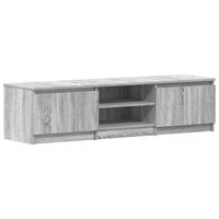 mueble tv  mueble de salon  armario tv madera contrachapada gris sonoma 140x40x355 cm