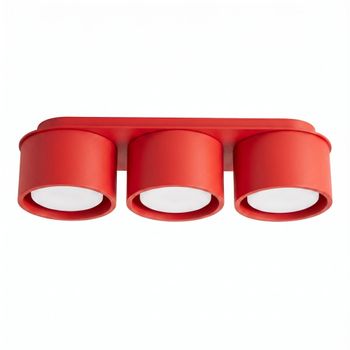 Plafone rojo aluminio alt. 8.2 cm