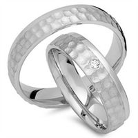 alianzas oro blanco 18 quilates con diamante