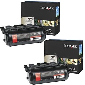 Original Multipack Lexmark T642dtn Printer Toner Cartridges (2 Pack) -0064036HE
