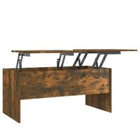 mesa de centro con espacio de almacenamiento diseno rustico 102 x 505 x 465 cm madera de ingenieria marron dec038358