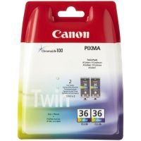 canon cli-36 twin pack cartucho de tinta original tricolor