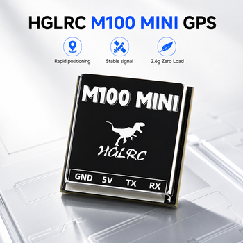 Módulo GPS Mini HGLRC M100, Módulo GPS FPV para Controlador de Vuelo de Quadcopter de Carreras, Pieza de Repuesto RC, Pieza para Construcción de Drones RC