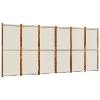 Biombo Divisor De 6 Paneles Gris Claro 420x180 Cm Vidaxl