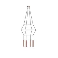 lampara colgante rose 4 luces