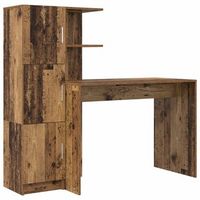 escritorio madera vieja 1335 x 50 x 124 cm 2 uds vidaxl
