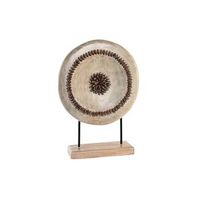 decoracion albasia hierro 39x12x55 circulo beige