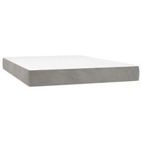 colchon de cama  colchon de muelles ensacados terciopelo gris claro 120x210x20cm
