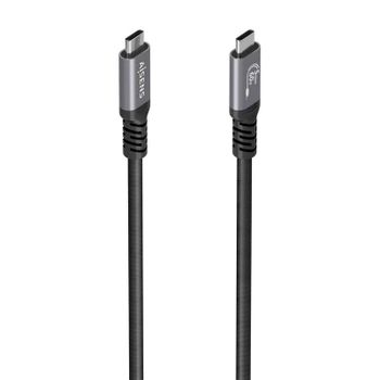 Cable USB 3.2 Gen1 Aisens 5Gbps 4K@60Hz 3A 60W E-Mark USB-C a USB-C Negro 7m