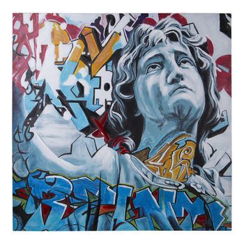 Cuadro Lienzo 115x115cm Estatu A Grafiti