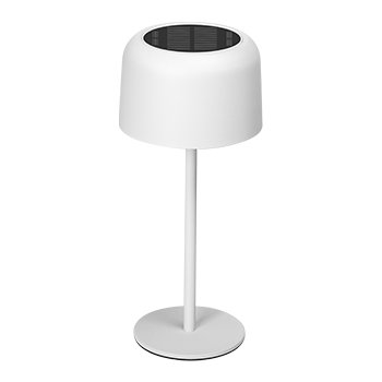 Aigostar Lámpara de Mesa Inalámbrica Recargable Solar y USB, Lámpara de Escritorio Táctil Regulable, Lámpara de Noche IP54 Impermeable para Interior y Exterior, Dormitorio, Restaurante - Blanco