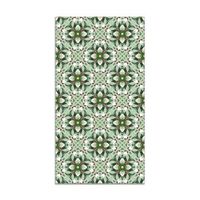 panorama alfombra vinilica baldosa modelo oriental verde 80x250 cm