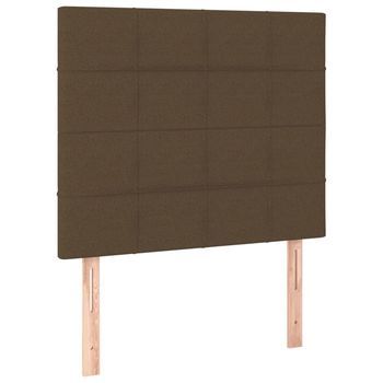 Cabecero De Cama Marrón Oscuro 80x5x118/128 Cm Tela Vidaxl