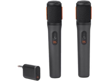 Micrófono - JBL PartyBox, Digital inalámbrico, Pack 2 micrófonos, Compatibles con todos Partybox JBL, 20 h duración, Hasta 30m distancia, Negro
