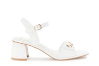 sandalias gilda efecto piel con accesorio off white