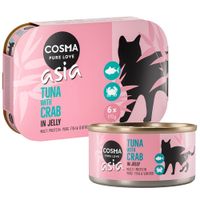 cosma asia en gelatina 24 x 170 g - pack ahorro - atun con cangrejo