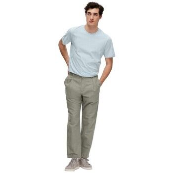 Selected Pantalones Relaxed Jones Linen - Vetiver para hombre