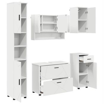 Juego De Muebles De Baño 5 Uds. 35 X 30 X 192 Cm Vidaxl