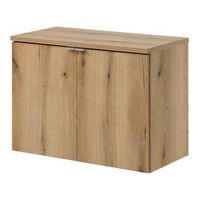 mueble bajo lavabo newport con 2 puertas 80x60x40 cm - efecto roble encasa