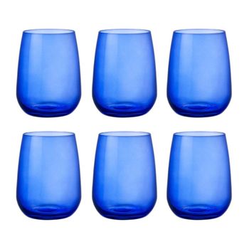Juego de 6 vasos altos vidrio 43 cl