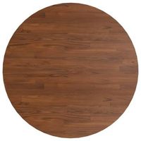tablero de mesa  tablero escritorio redonda madera de roble marron oscuro o90x15cm