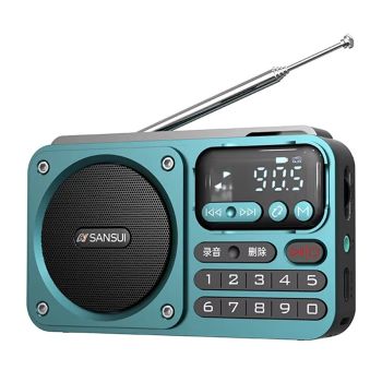 SANSUI F22 Radio Multimedia Altavoz inalámbrico bluetooth Pantalla digital HiFi Música de tarjeta Altavoz FM Radios Sopo