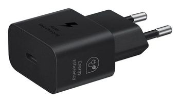Cargador Samsung Type C Adaptador 25W Negro USB Carga Rápida 1 Puerto 5V