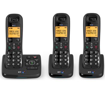 BT XD56 Cordless Phone with Answering Machine - Triple Handsets
