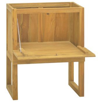Armario De Baño | Mueble Baño Madera Maciza De Teca 60x45x75 Cm