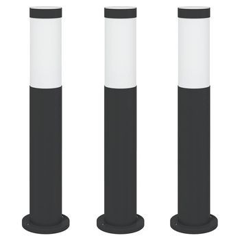 Balizas De Luz, 3 Unidades, 50 Cm, Acero Inoxidable, Ip44 Vidaxl