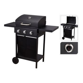 Barbacoa De Gas De 3 Fuegos 139x56,5x106cm Waggan