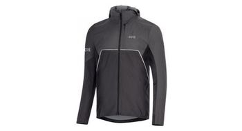 Gore wear r7 parcial gore tex infinium chaqueta impermeable con capucha negro gris