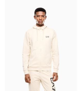 EA7 para hombre. 7M000568_AF13512 Sudadera Logo Series blanco (XXL), Casual, Deportivo, Algodón, Sportswear, Multideporte