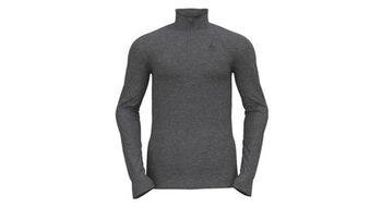 Camiseta de manga larga con cremallera 1 2 gris active warm eco de odlo