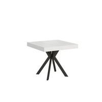 mesa extensible 90x90194 cm dolcezza fresno blanco patas antracita