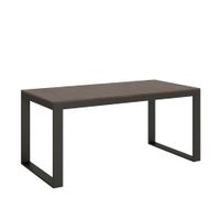 mesa extensible 90x180440 cm nogal estructura antracita