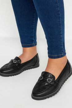 Mocasines Negros Guateados En Ancho Especial