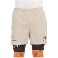bullpadel short short barde piedra vigore beige para hombre