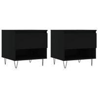 mesas de centro 2 uds madera de ingenieria negro 50x46x50 cm vidaxl
