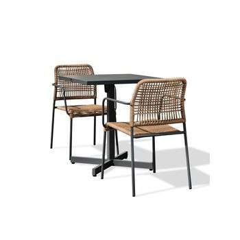 Conjunto De Comedor De 2 Plazas En Acero