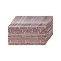 set de 10 paneles decorativos efecto ladrillo clasico 100x50cm