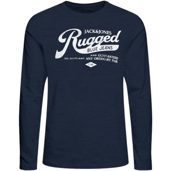 Jack & Jones Camiseta manga larga 12237416 JJEJEANS TEE LS O-NECK 23/24 NOOS JNR MOOD INDIGO para niño