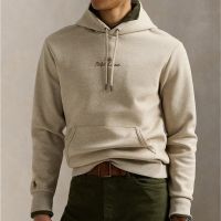 polo ralph lauren chain-stitch cotton-blend hoodie - xl