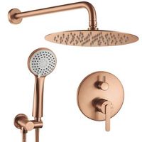 conjunto de ducha empotrado rea js-1180brg brush copper