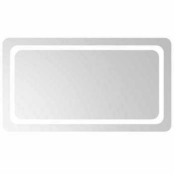 Espejo De Baño Led Transparente 90 X 50 Cm Vidrio Templado Vidaxl