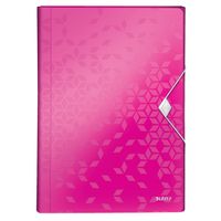 leitz 4589 wow carpeta acordeon rosa metalizado 6 compartimentos