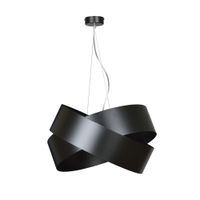 lampara colgante estilo moderno con pantalla de metal negro o50cm