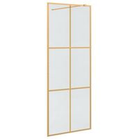 pared de ducha walk-in dorado 80 x 195 cm vidrio templado vidaxl