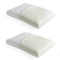 pack 2 almohadas viscoelasticas 75 cm descansin  efecto nube  visco  alivia tensiones  doble funda